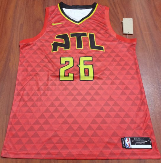 NBA 26 Korver Atlanta Hawks Maillot Rouge imprimé